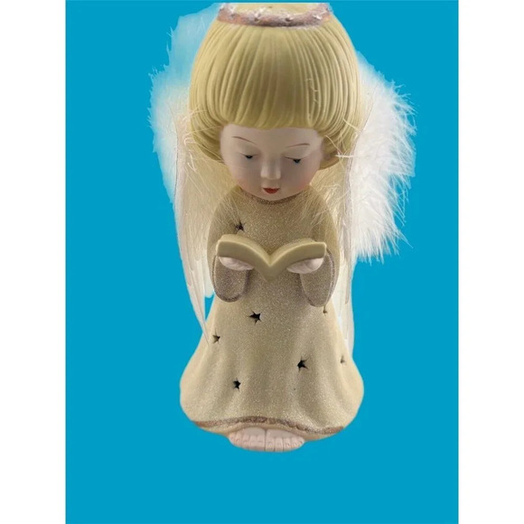 Choir Angel Ceramic Lights Up Changes Colors On Off Switch Battery Operated - Picture 3 of 7